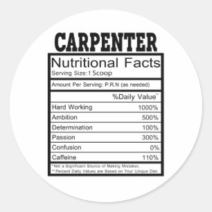 Carpenter Classic Round Sticker