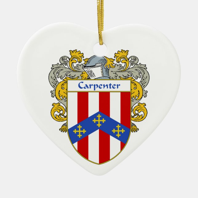 Carpenter Coat of Arms/Family Crest Ceramic Ornament (Front)