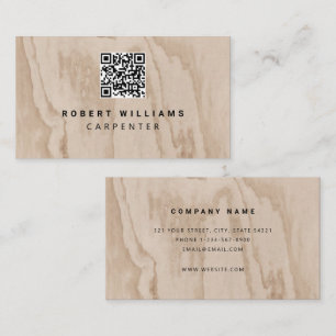 Carpenter Construction QR Code Business Card