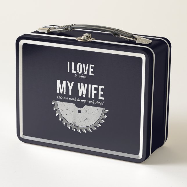 Carpenter  Funny Wood Working Gift Christmas Metal Lunch Box (Front)