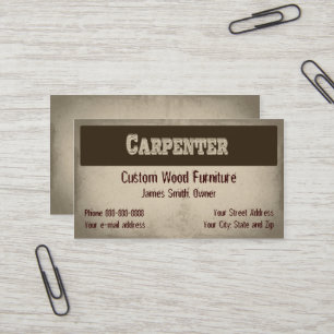 Carpenter Furniture Builder Business Card