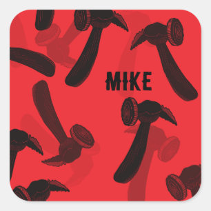 Carpenter Hammer Square Sticker
