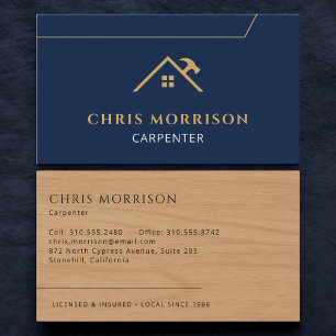 Carpenter Home Carpentry Construction Business Card