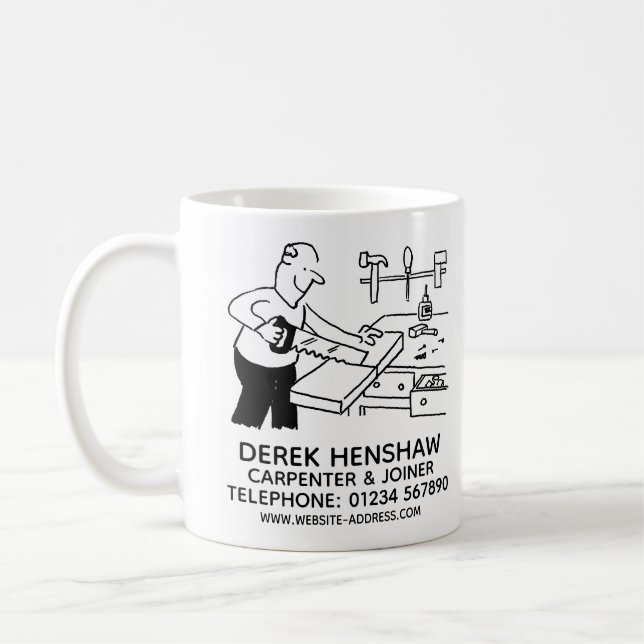 Carpenter & Joiner Business Promotional Coffee Mug (Left)