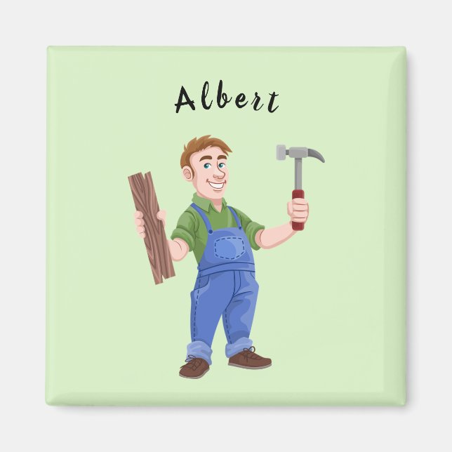 Carpenter Personnalisable Avec Outils Magnet (Devant)