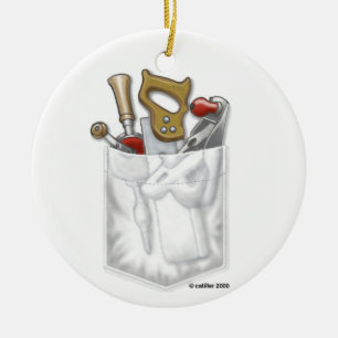 Carpenter Pocket Ceramic Ornament