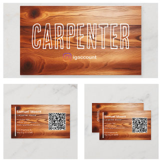 Carpenter Professional QR Code Sample Design Business Card