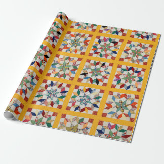 Carpenter’s wheel quilt wrapping paper