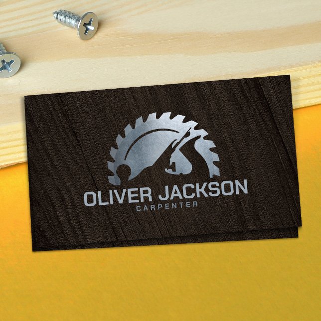 Carpenter services circular saw and planer business card (Creator Uploaded)
