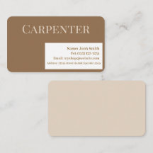 carpenter services editable business card