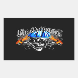 Carpenter Skull with Hard Hat: The Carpenter Sticker