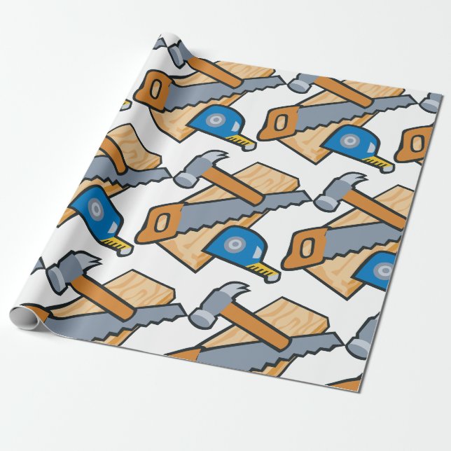 Carpenter Tools Wrapping Paper (Unrolled)