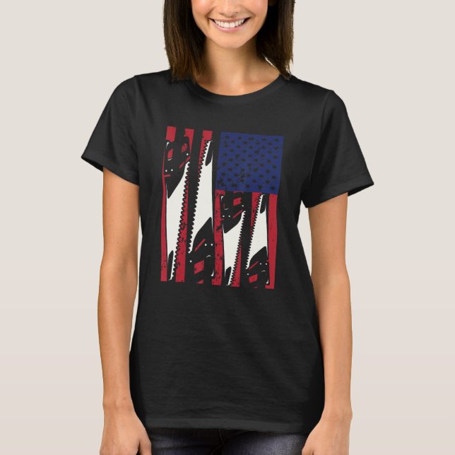 Carpenter USA Woodworking American Flag Carpentry_ T-Shirt (Front)