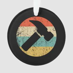 Carpenter Vintage Retro Hammer Ornament