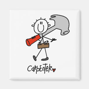Carpenter With Hammer Magnet