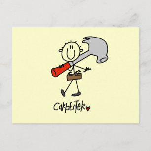 Carpenter With Hammer Postcard