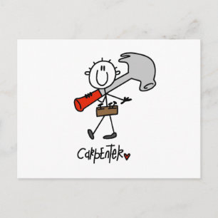 Carpenter With Hammer Postcard
