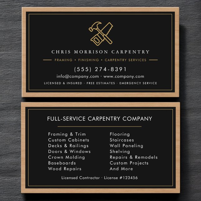 Carpenter Wood   Business Card (Creator Uploaded)