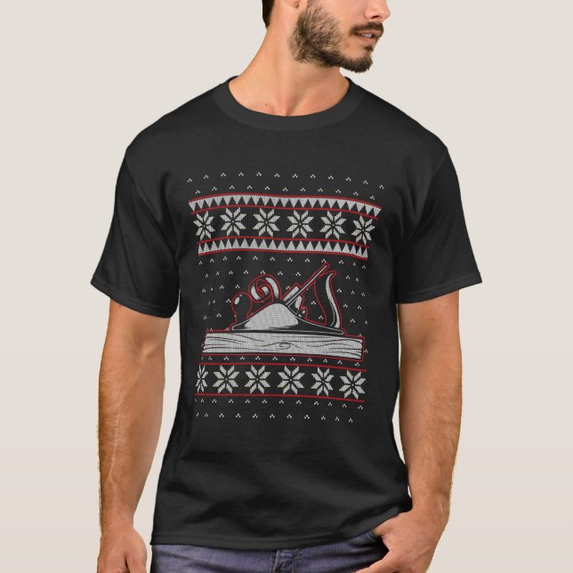 Carpenter Wood Planner Ugly Woodworker T-Shirt (Front)
