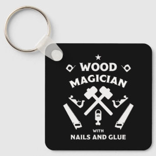 Carpenter Woodworker Keychain