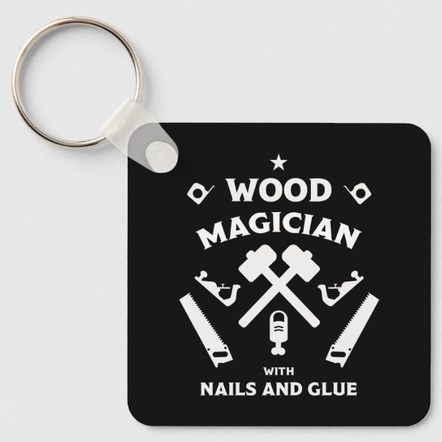 Carpenter Woodworker Keychain (Front)