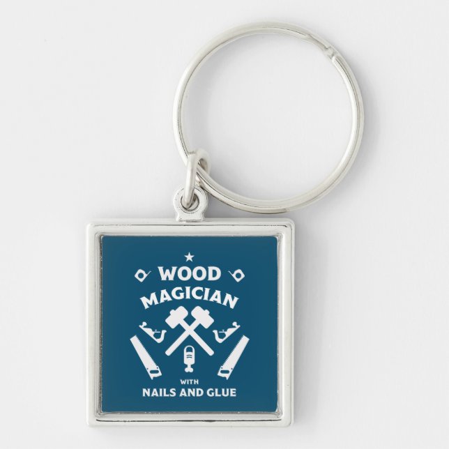 Carpenter Woodworker Keychain (Front)