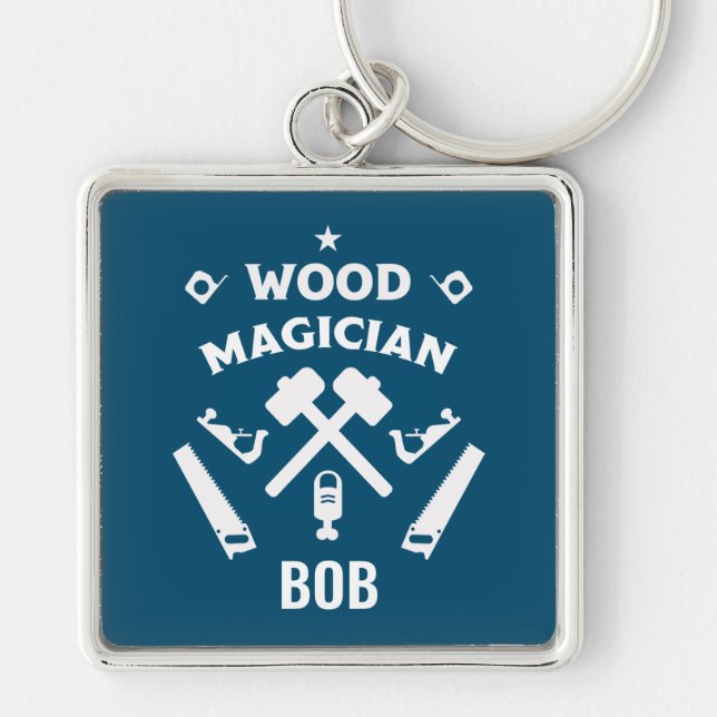 Carpenter Woodworker Keychain (Front)