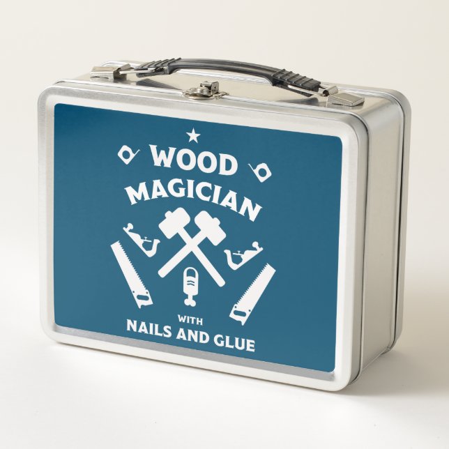 Carpenter Woodworker Metal Lunch Box (Front)