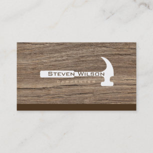Carpenter Woodworker Professional Tool Wood Business Card