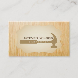 Carpenter Woodworker Professional Tool Wood Business Card