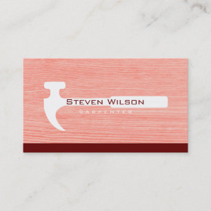 Carpenter Woodworker Professional Tool Wood Business Card