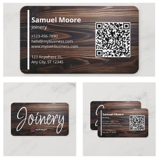 Carpenter Woodworking Joinery Visit Business Card