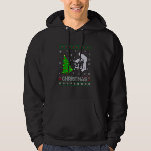 Carpenter Xmas Tree Lighting Ugly Christmas Sweate Hoodie