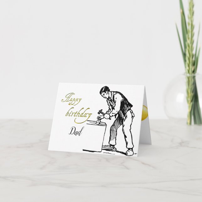 Carpenter's birthday Folded Greeting Card (Front)