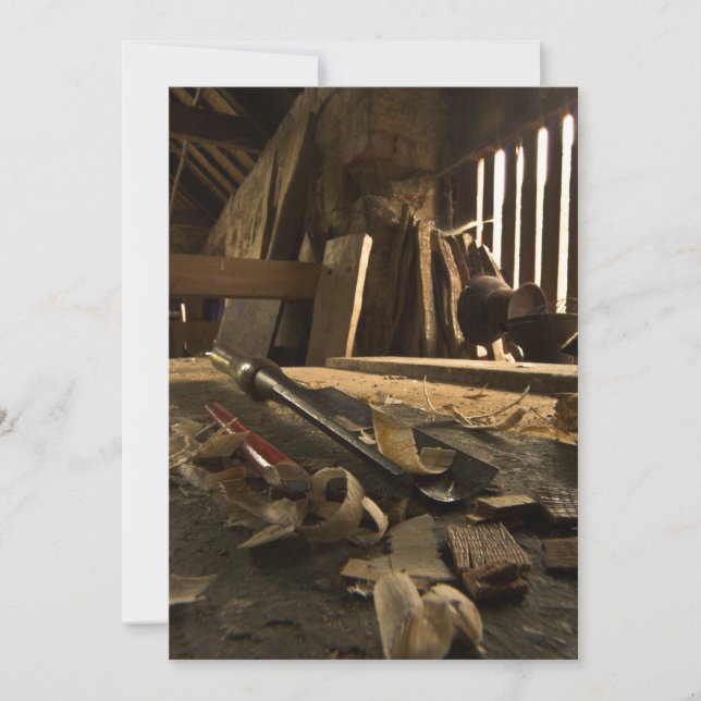 Carpenters  Busy Workshop Invitation (Front)