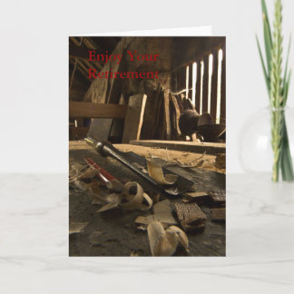 Carpenters  Busy Workshop Retirement Card