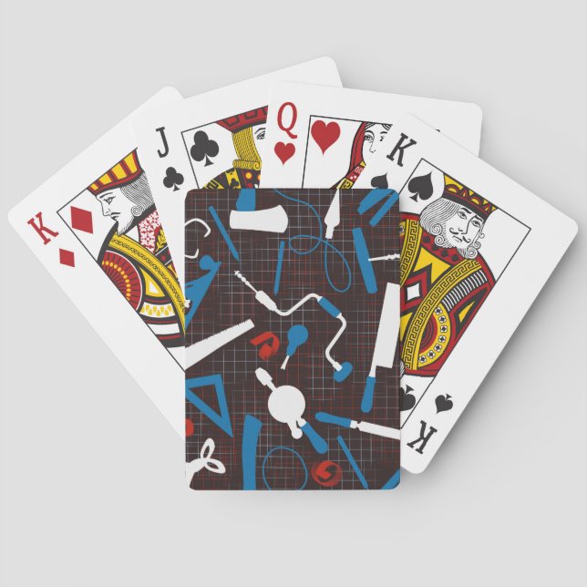 Carpenters Tools, Woodworking Playing Cards (Back)