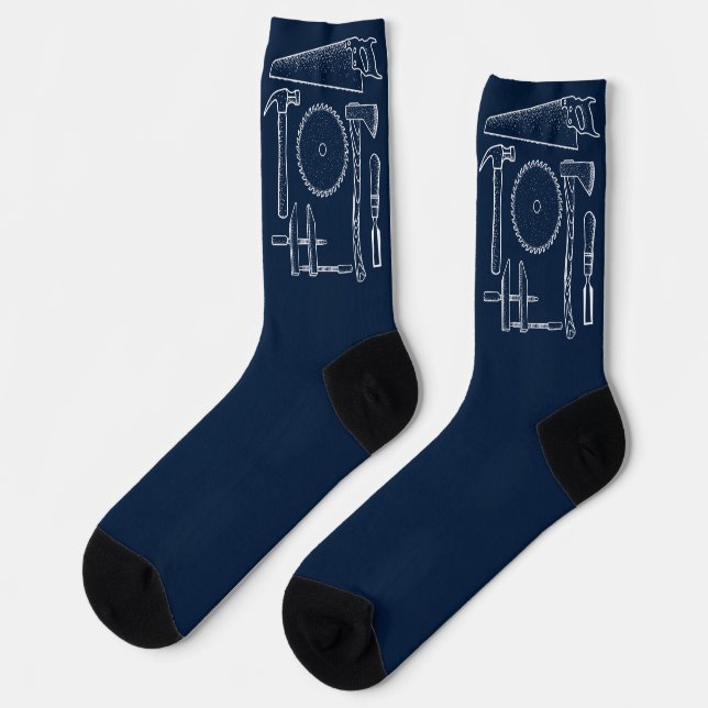 Carpenters Tools Woodworking Woodworkers Socks (Left)