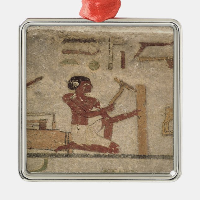 Carpenter's Workshop Metal Ornament (Front)