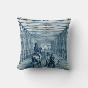 Carpentersville Illinois Iron Bridge City View 187 Throw Pillow