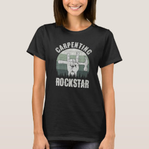 Carpenting rockstar, funny carpenter dad, retro wo T-Shirt
