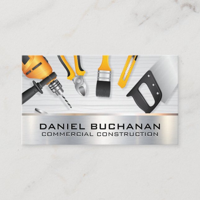 Carpentry | Building Tools Business Card (Front)