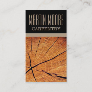 Carpentry faux wood texture surface  business card