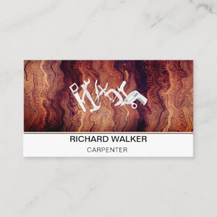 Carpentry Handyman Tools Wooden Works Business Card