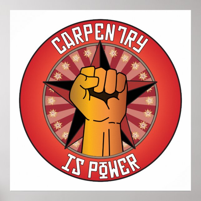 Carpentry Is Power Poster (Front)
