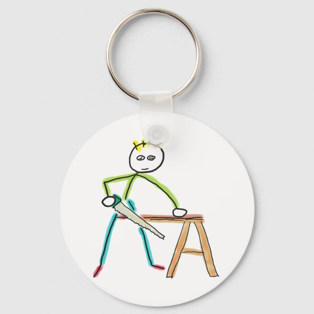 Carpentry Stickman Keychain (Front)