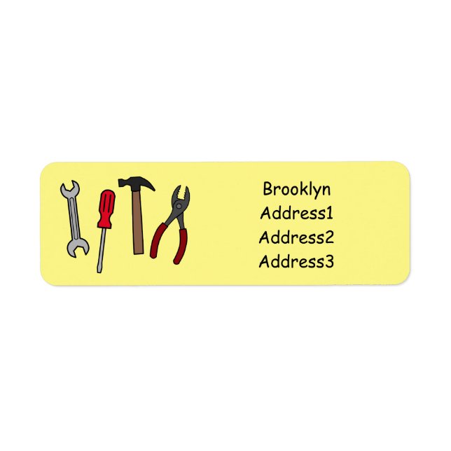 Carpentry tools cartoon illustration (Front)