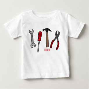 Carpentry tools cartoon illustration baby T-Shirt
