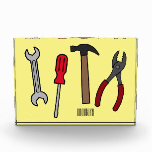 Carpentry tools cartoon illustration  photo block