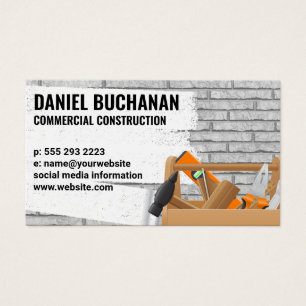 Carpentry Tools Painted Brick Wall